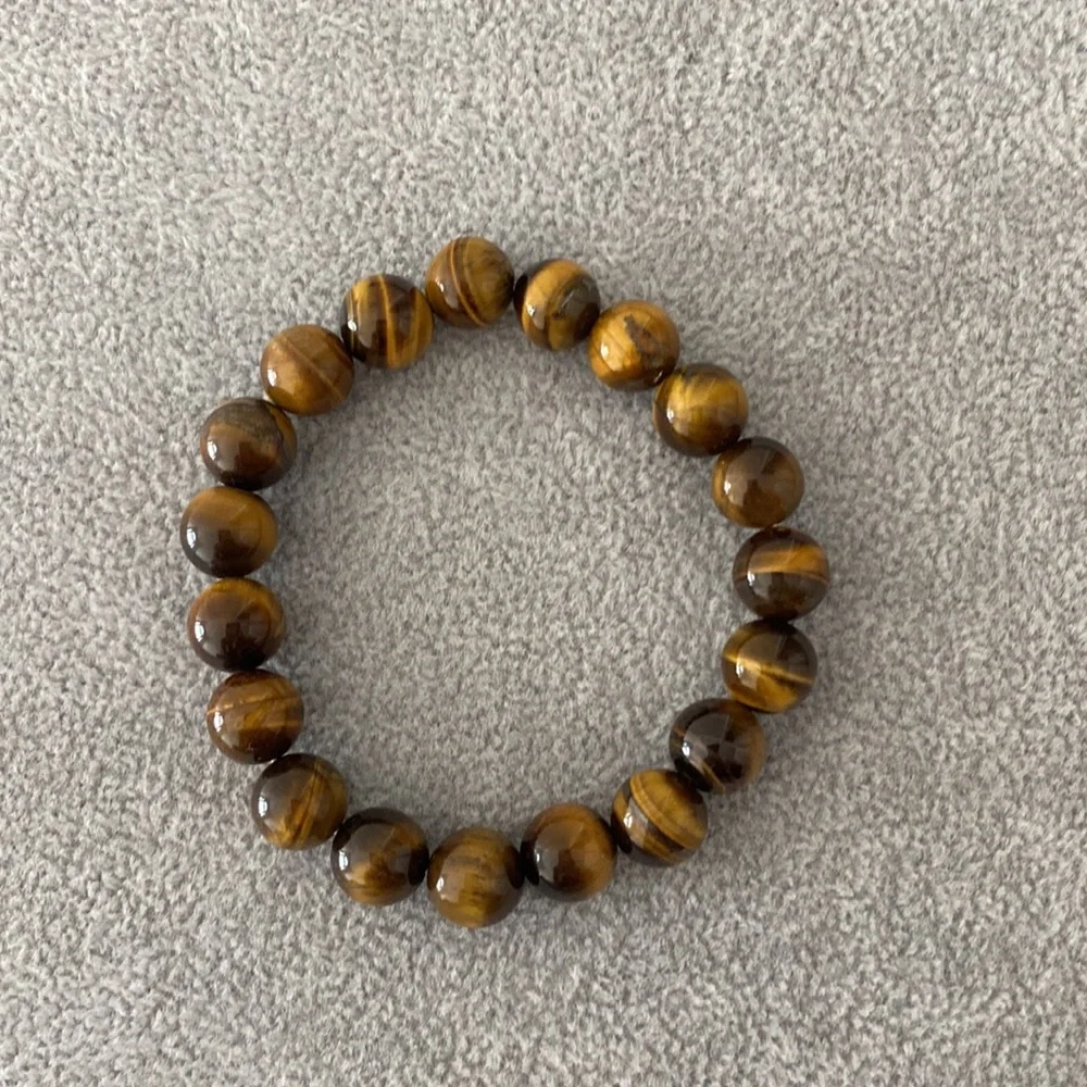 Tigers eye Necklace 16” / .925 Drop Earrings 2” & Stretch Bracelet Set